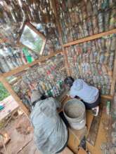 Building a dry compost latrine with Ecobricks #2