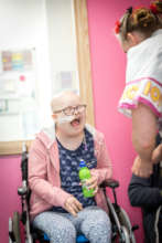 A Giggle Doctor visiting children