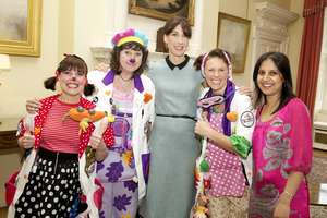 Samantha Cameron with Sarika & our Giggle Doctors