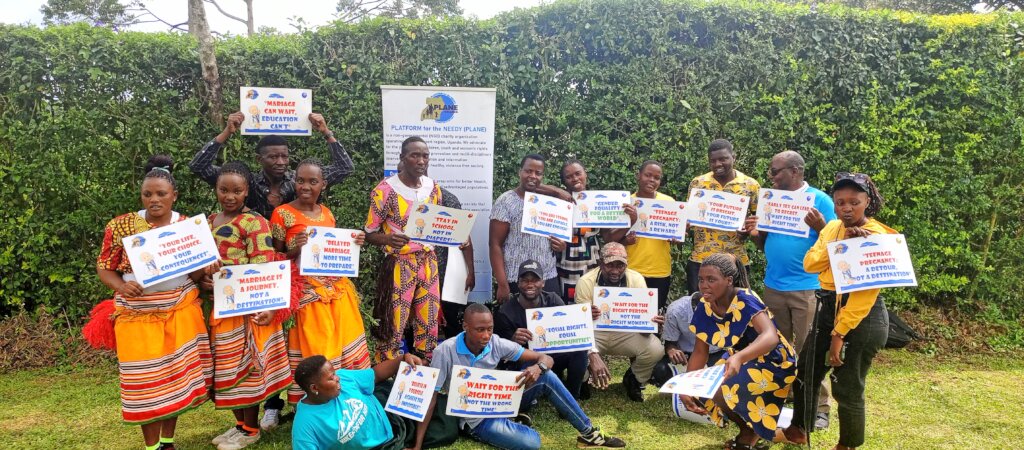 Team Poses for a photo after creating awareness