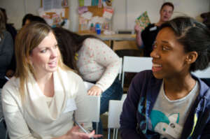 Mariah participating in a GWN workshop as a mentee