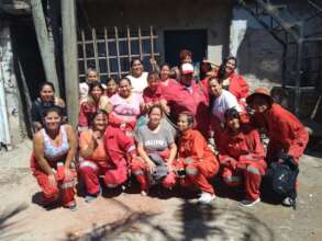 One of the teams of women construction workers