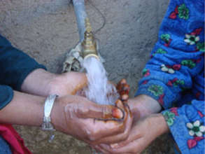 A Woman Enjoys Clean Drinking Water