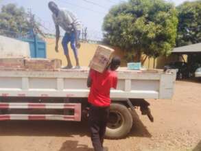 School Supplies loading to the Vehicle