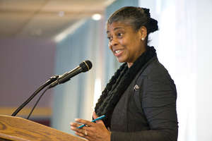 PeaceJam Keynote speaker, Sharon Davis