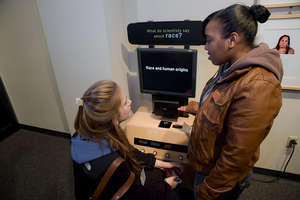 Students at Race Exhibit