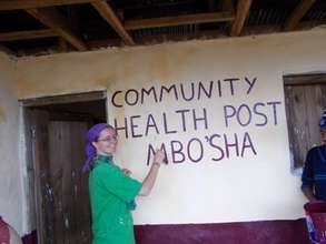 A voluntees at work in Mbo