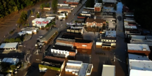 Pharmacy in relation to city hall