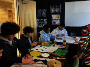 Parkrose High School seniors creating VQ panels