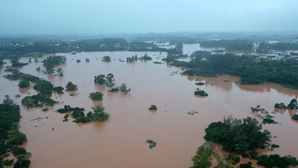 City affected by the floods