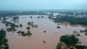 City affected by the floods