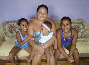 Mother and her children