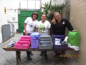 mothers receiving working tools donation.
