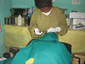 Eye Care Worker conducting sight saving surgery