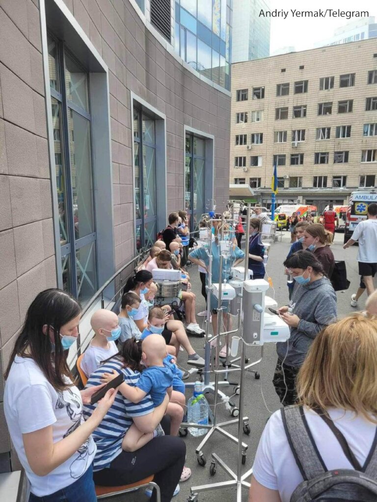 Aid to Ukrainian Hospital Ohmatdyt after Shelling