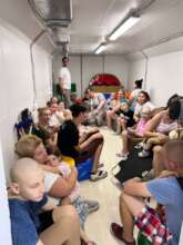 Children in the bomb shelter