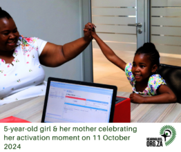 Beneficiary & mother celebrating activation