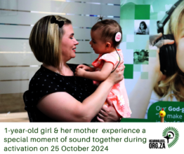 Special moment of sound between mother and child