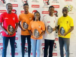 Best Students shpwcase their awards