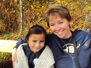 Camper Suzanne with Camp Nurse Sue