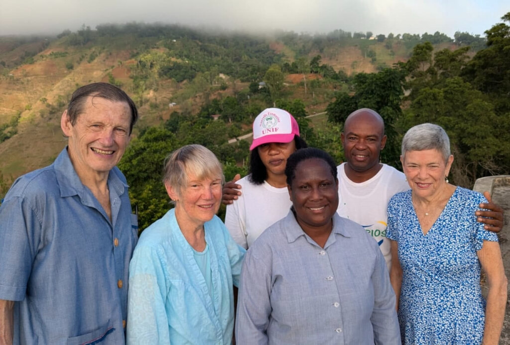 Anne with UNIF leadership and supporters in Fondwa