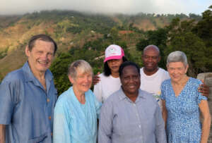 Anne with UNIF leadership and supporters in Fondwa