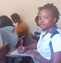 Naika: bus. admin student & scholarship recipient.
