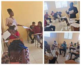 University of Fondwa students taking exams in May.