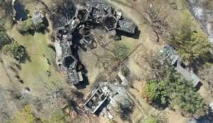 Wide Horizons aerial shot - fire's devastation