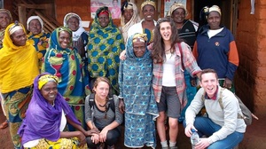 volunteers with one of the  groups for palm oil