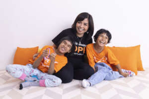 Ms Valencia (The Founder of RHI) and sick children