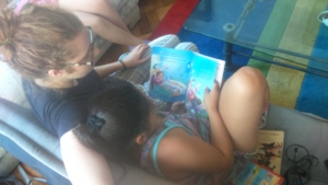 Reading with the kids can be a lot of fun!