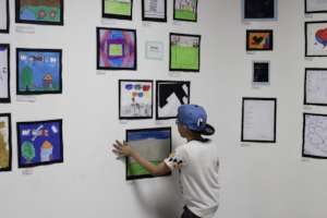 The children loved looking at the art!