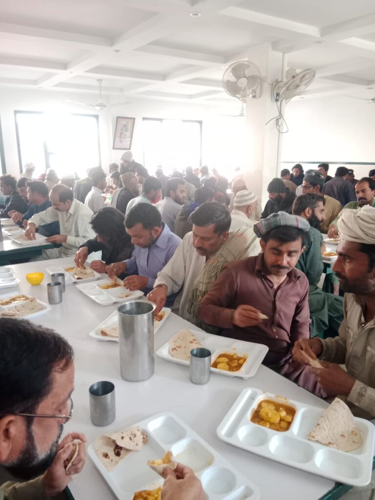 A view of our food station