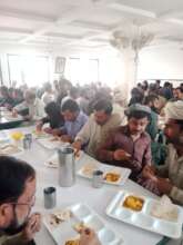 A view of our food station