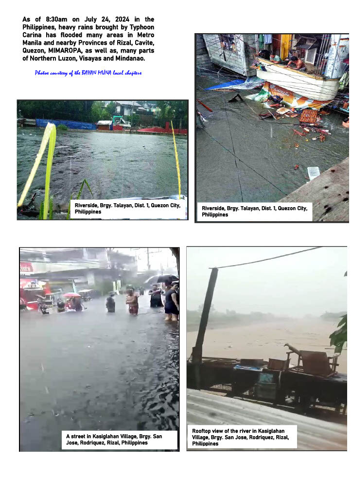 HELP for Typhoon Carina/Gaemi flooded communities