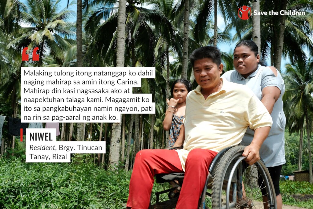 44-year-old Niwel received our cash assistance