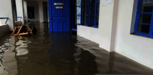 Flooded classroom