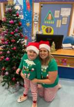 Aimee and Phoebe in hospital, last Christmas