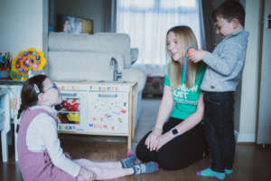 Our Family Support Worker with Freddie and Freya