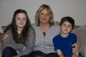 Iona and Cameron with Family Support Worker Jayne