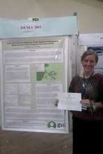 Heather winning the award for the best poster