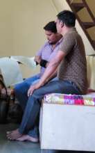 Signing agreement with the pond owner