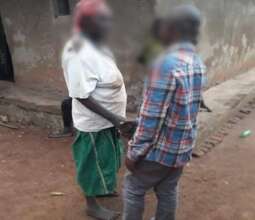 Sanchez with his grandmother at reunification