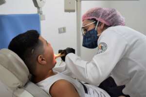 child having a dental appointment