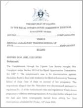 Judgement of Equal Opportunities Commission 1