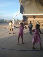 Showing off the best moves during an evening class