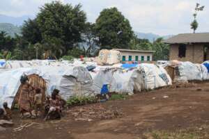 IDP camp in Minova near our clinic & water points.