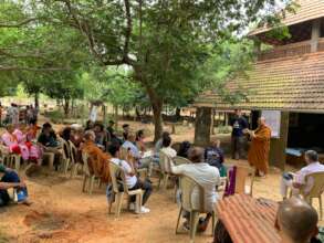 Ajahn Sangkom explaining Kok Nong Nha