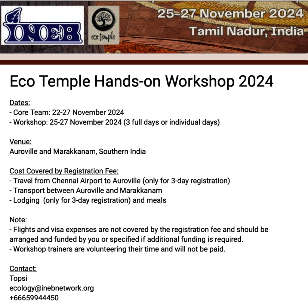 EcoTemples Climate Action Workshop INDIA Nov. 2024
